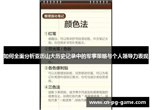 如何全面分析亚历山大历史记录中的军事策略与个人领导力表现